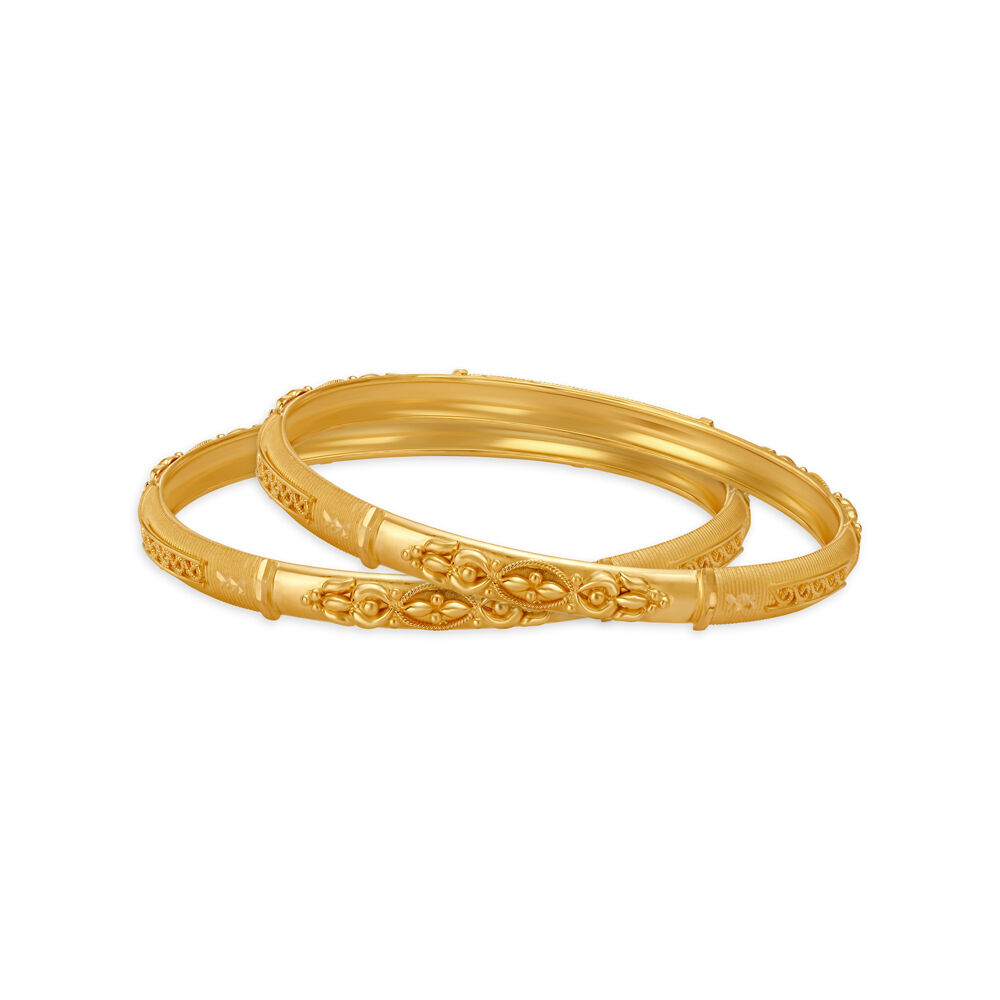 Gold Kada Style Bangles