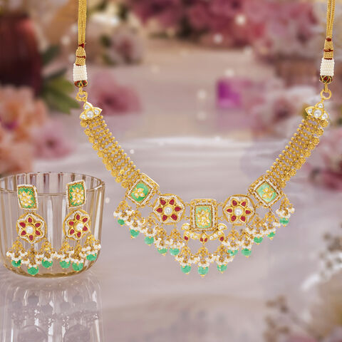 Vintage Blossom Gold Necklace set