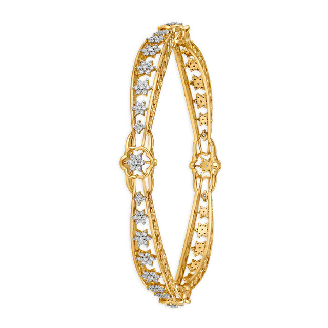 Regal Diamond Bangle for Traditional Festive Wear,,hi-res image number null