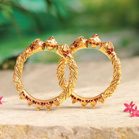 Shringar Sharoda Solid Bala Gold Bangles
