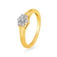 Enchanting 18 Karat Yellow Gold And Diamond Finger Ring,,hi-res image number null
