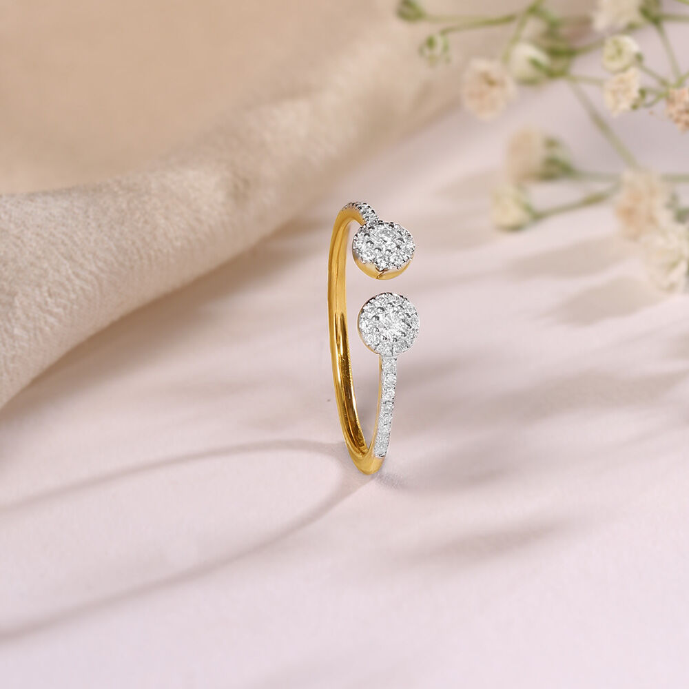 Gold Diamond Rings for Women Girls Mia by Tanishq