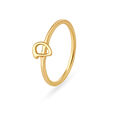Letter D 14KT Yellow Gold Initial Ring,,hi-res image number null