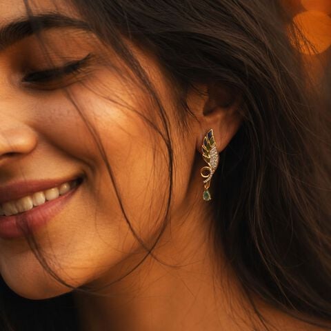 Wings in Motion Diamond Drop Earrings