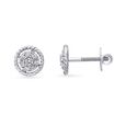 Gorgeous Round Platinum and Diamond Stud Earrings,,hi-res image number null