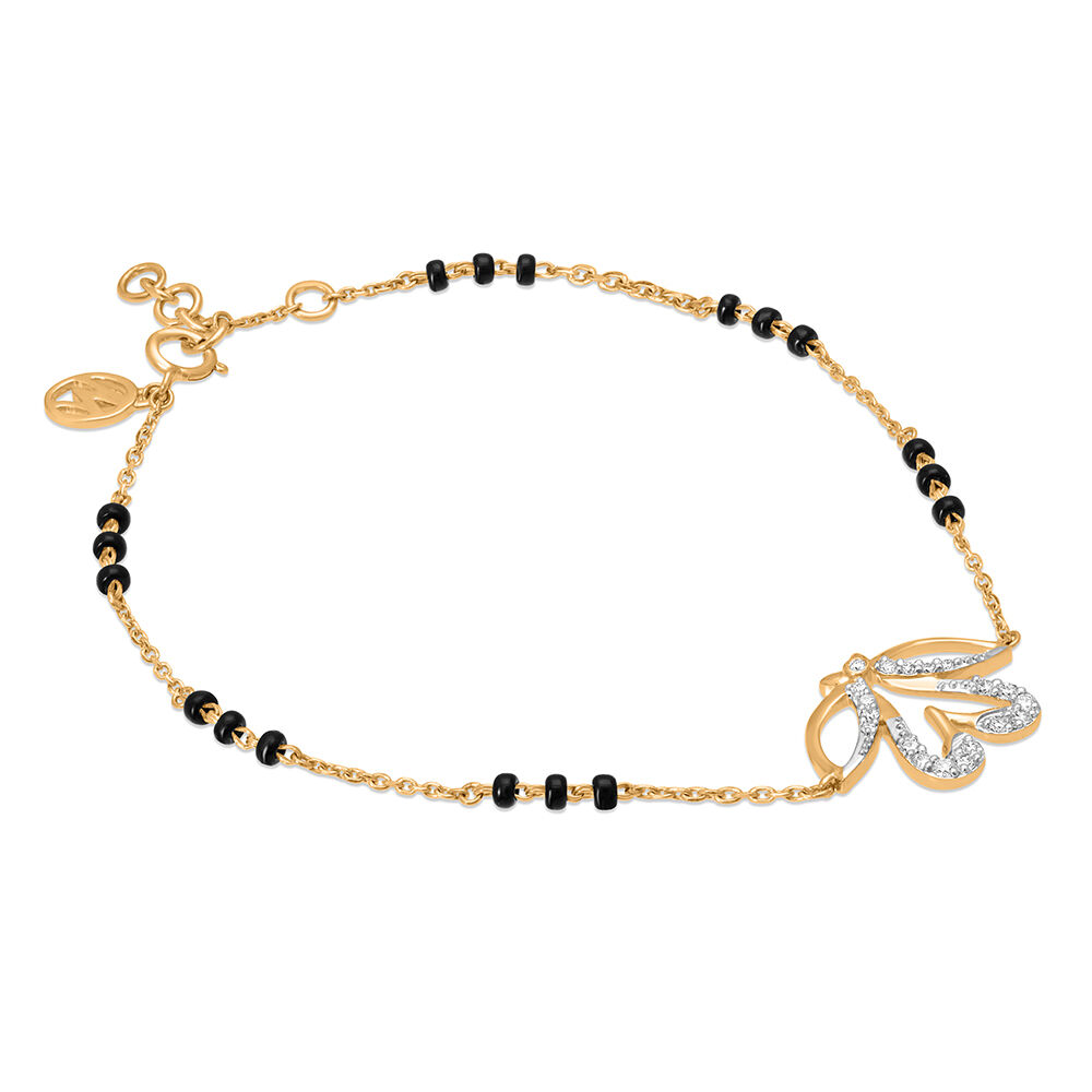 14 KT Captivating Diamond Mangalsutra Bracelet Tanishq Online Store