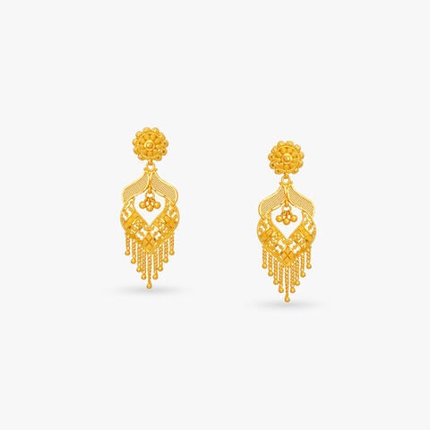 Lattice Cascade Drop Earrings