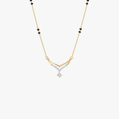 Falling Geometry Diamond Mangalsutra