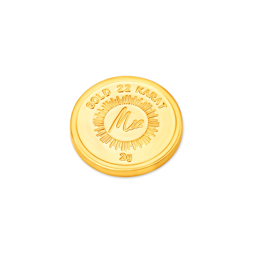2 GM 22 Karat Stunning Lotus Gold Coin