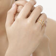14 KT Yellow Gold Bold Diamond Ring,,hi-res image number null