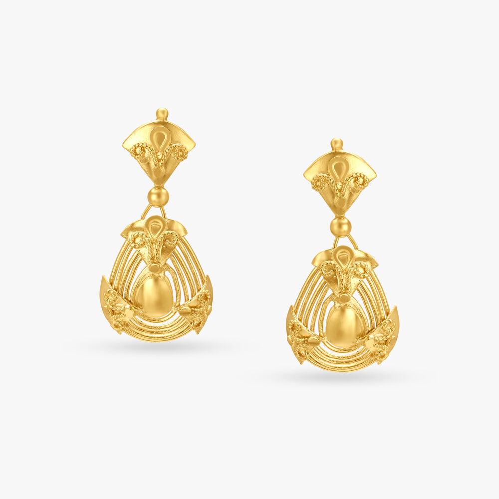 Gold earrings for baby on sale girl in indian tanishq