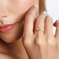 14 KT Yellow Gold Timeless Leafy Diamond Ring,,hi-res image number null