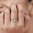 18 KT Yellow Gold Abstract Glimmer Diamond Ring,,hi-res image number null