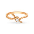 Chic 22 Karat Yellow Gold And Diamond Wave Ring,,hi-res image number null