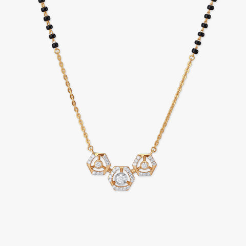 Hexa Charm Diamond Mangalsutra