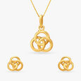 Entwined Circles Pendant with Earrings Set,,hi-res image number null