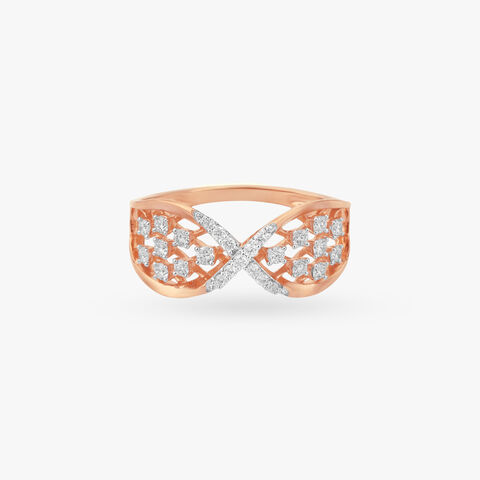 Infinity Knot Diamond Ring