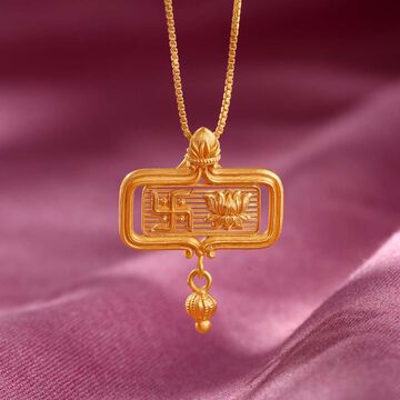 Auspisious Kalash and Swastika Pendant