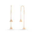 Chic Diamond Hoop Earrings in Rose Gold,,hi-res image number null