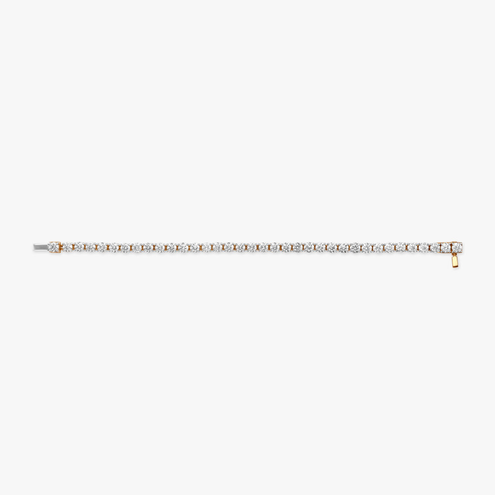 Small Tennis Bracelet  Rose Gold Plated  Borboleta Joaillerie