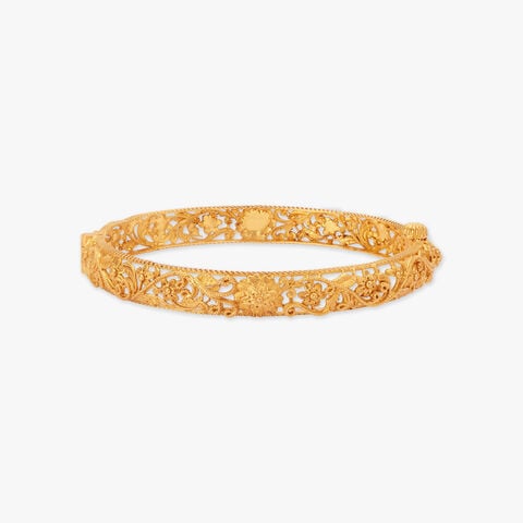 Floral Gold Bangle