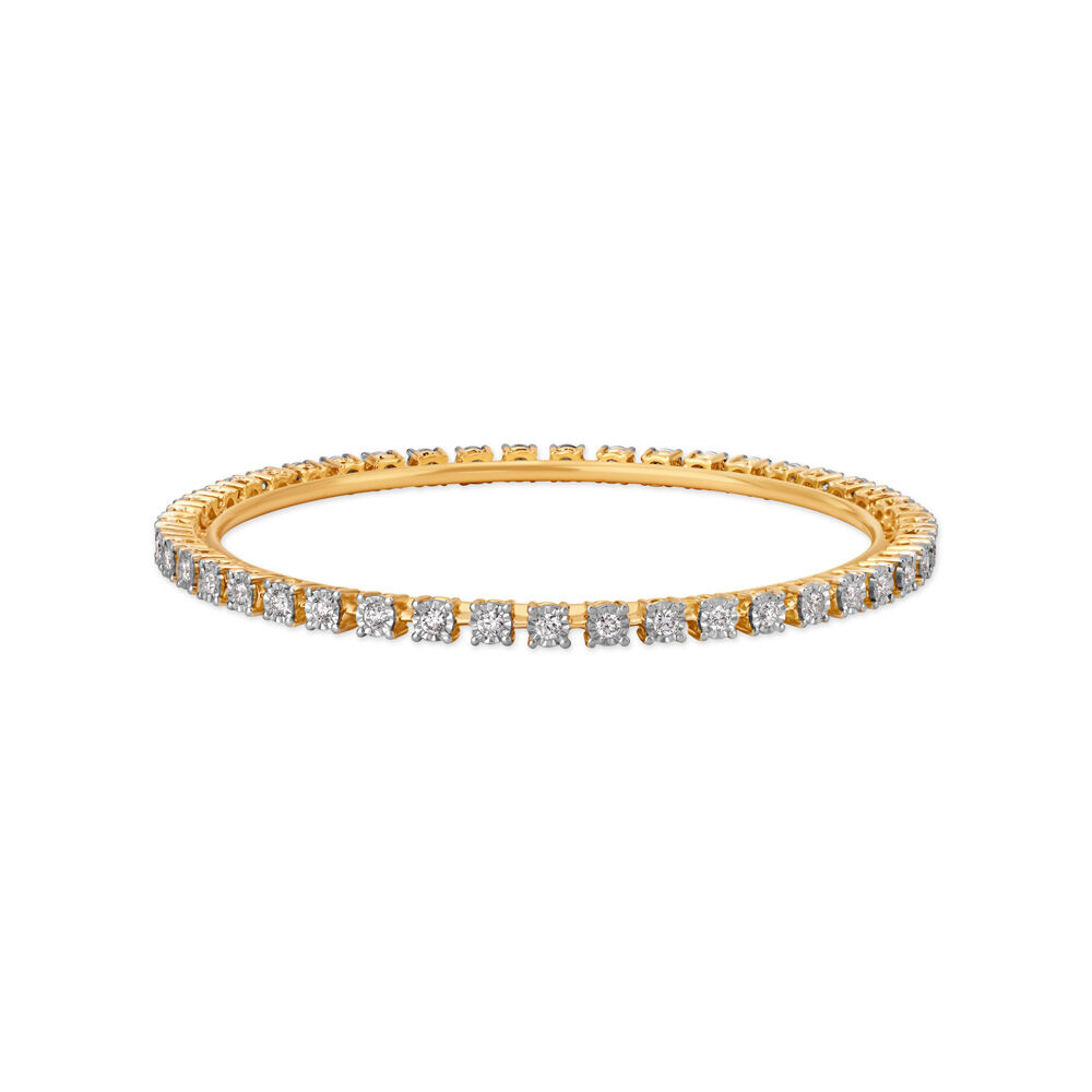 Single line outlet diamond bangle tanishq