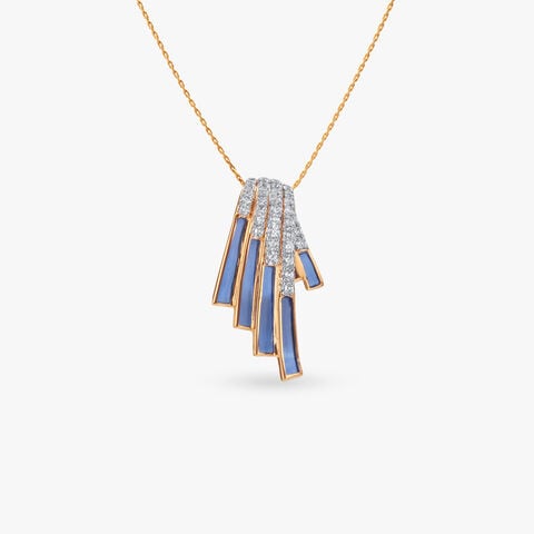 Sculpted Wing Diamond Pendant
