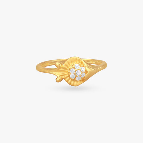 Delicate Petal Gold Ring