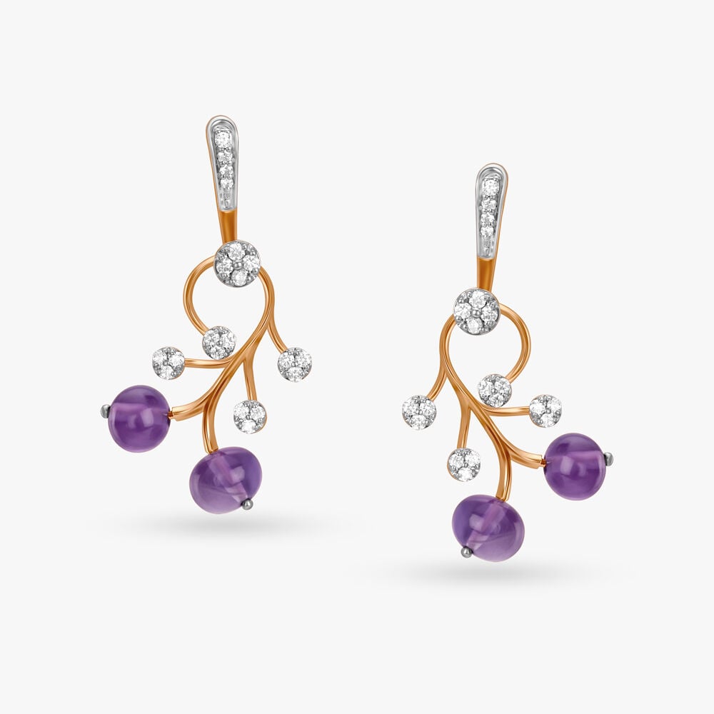 Amethyst earrings tanishq new arrivals