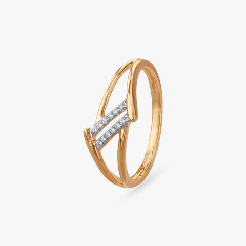 Diagonal Dazzle Diamond Ring