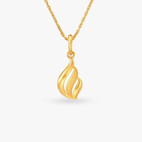 Golden Flame Pendant