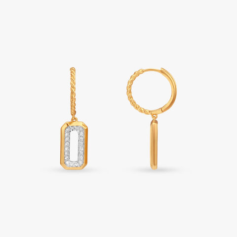Urban Halo Diamond Hoop Earrings