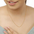 18KT Yellow Gold Beaded Chain,,hi-res image number null