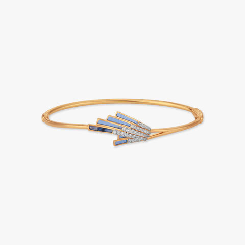 Linear Wings Diamond Bangle