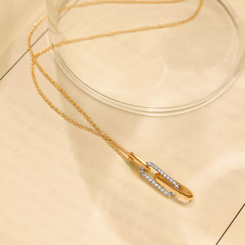 Three Brilliant Hearts Diamond Pendant with Chain