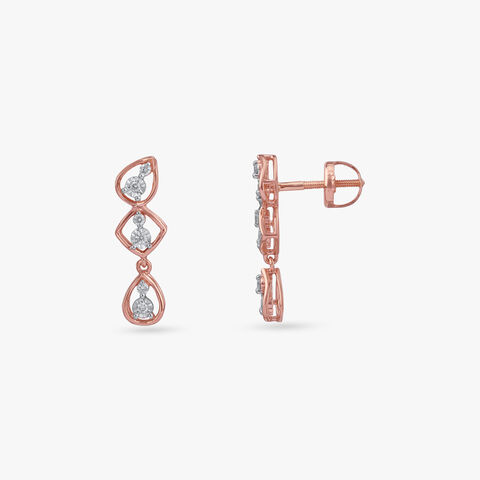 Triple Muse Diamond Drop Earrings