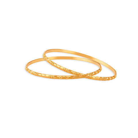 Intricate Allure Gold Bangles