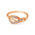 Infinity Rose Gold and Diamond Finger Ring,,hi-res image number null