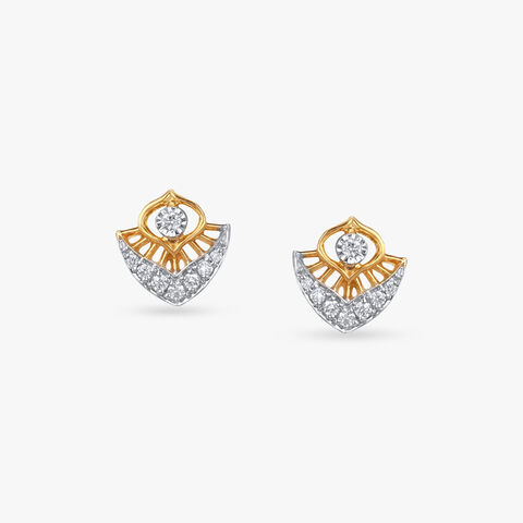 Sunrise Sparkle Diamond Stud Earrings