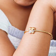 Mamma Mia 14 KT Yellow Gold Little Feet  Bangle for Kids,,hi-res image number null