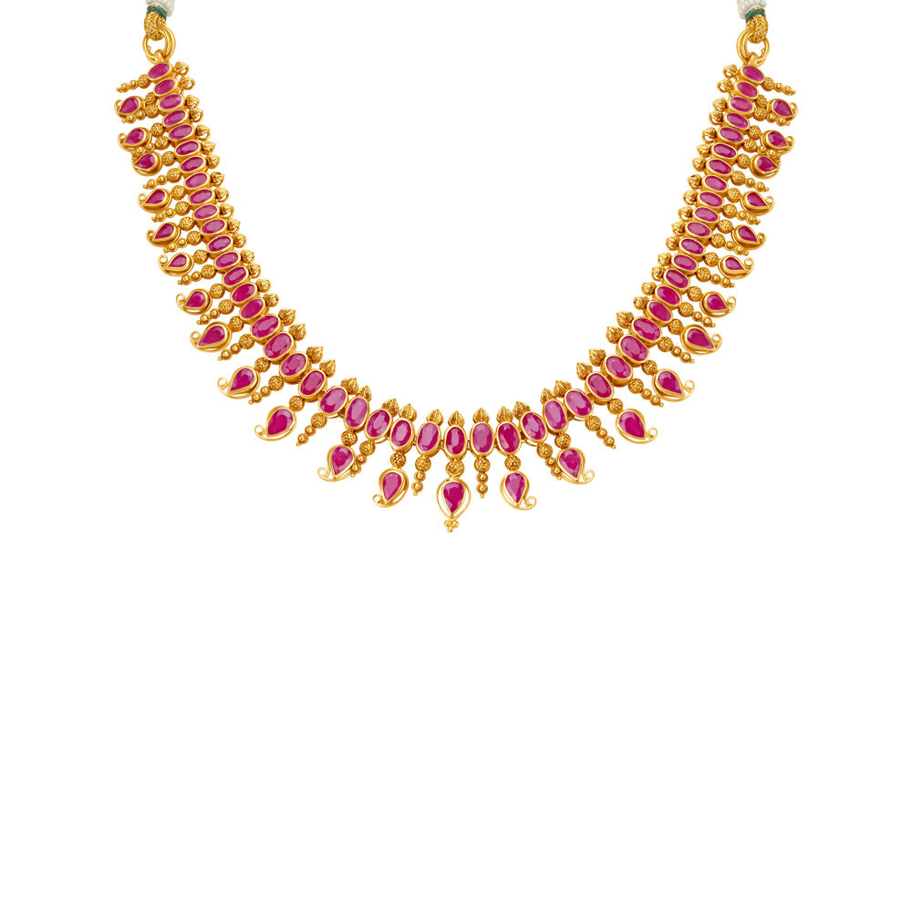 Ruby clearance necklace tanishq