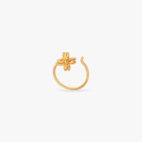 Petal Whimsy Gold Nose Pin