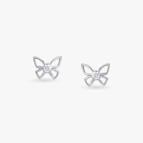 Bow Whimsy Diamond Stud Earrings