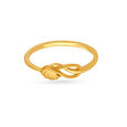 Fancy Floral Motif Gold Finger Ring,,hi-res image number null