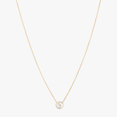Eternal Swirl Diamond Pendant with Chain