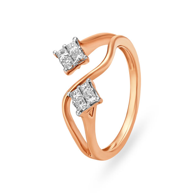 Elegant Rose Gold and Diamond Ring,,hi-res image number null