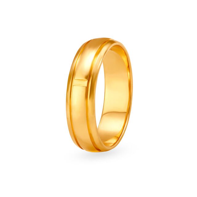Stately Men's Gold Finger Ring