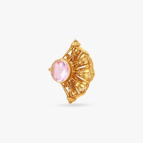 Rosy Sunrise Gold Finger Ring