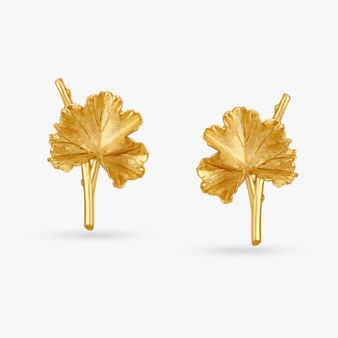 Wood Stalk Stud Earrings