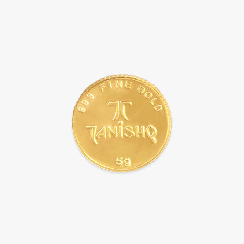 5 gram 24 Karat Gold Coin with Lord Ganesha Motif